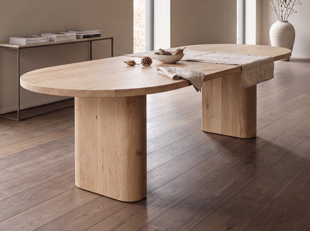 Deens ovale eiken eettafel Juki