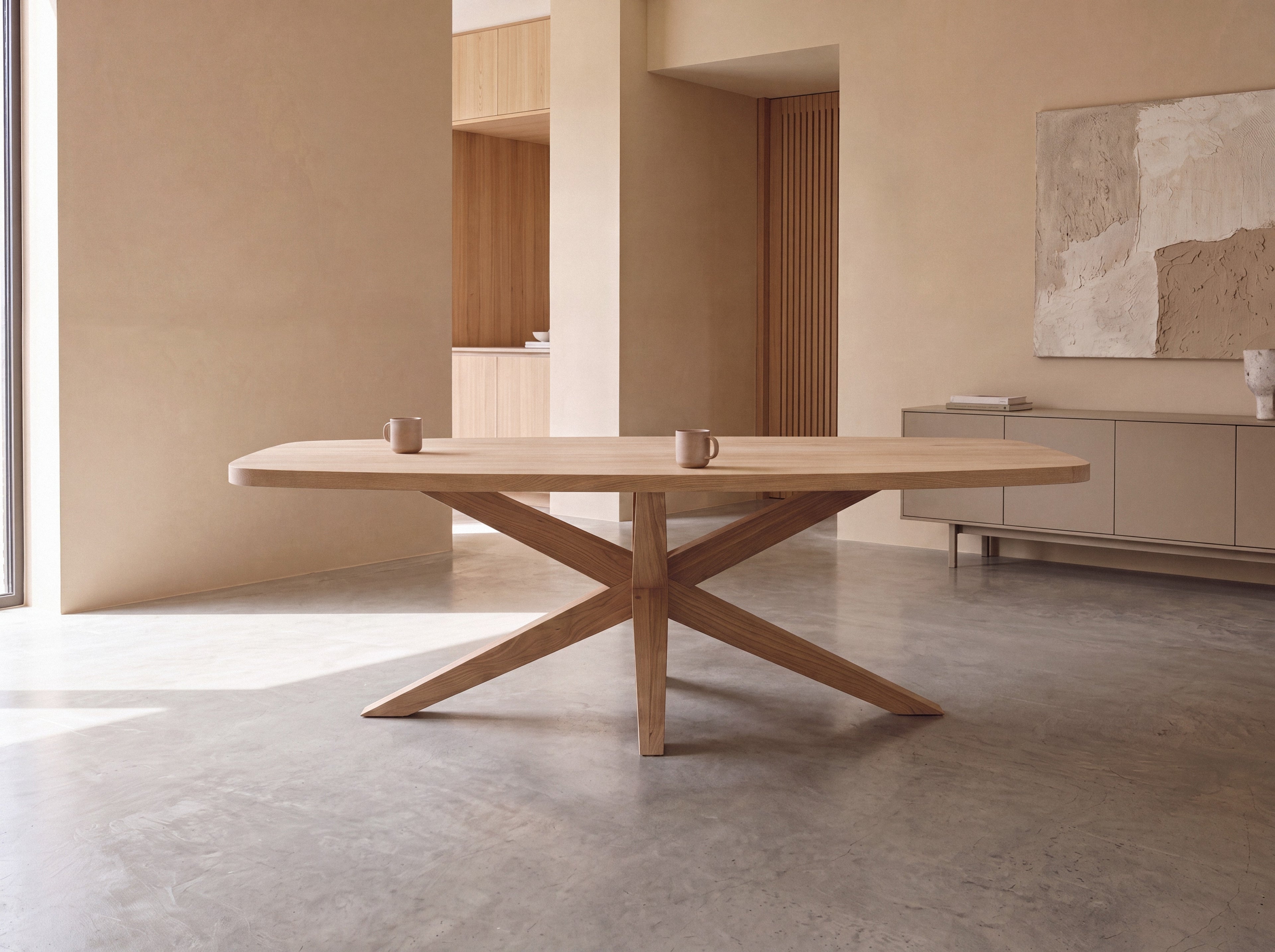 Deens ovale eiken eettafel Anja