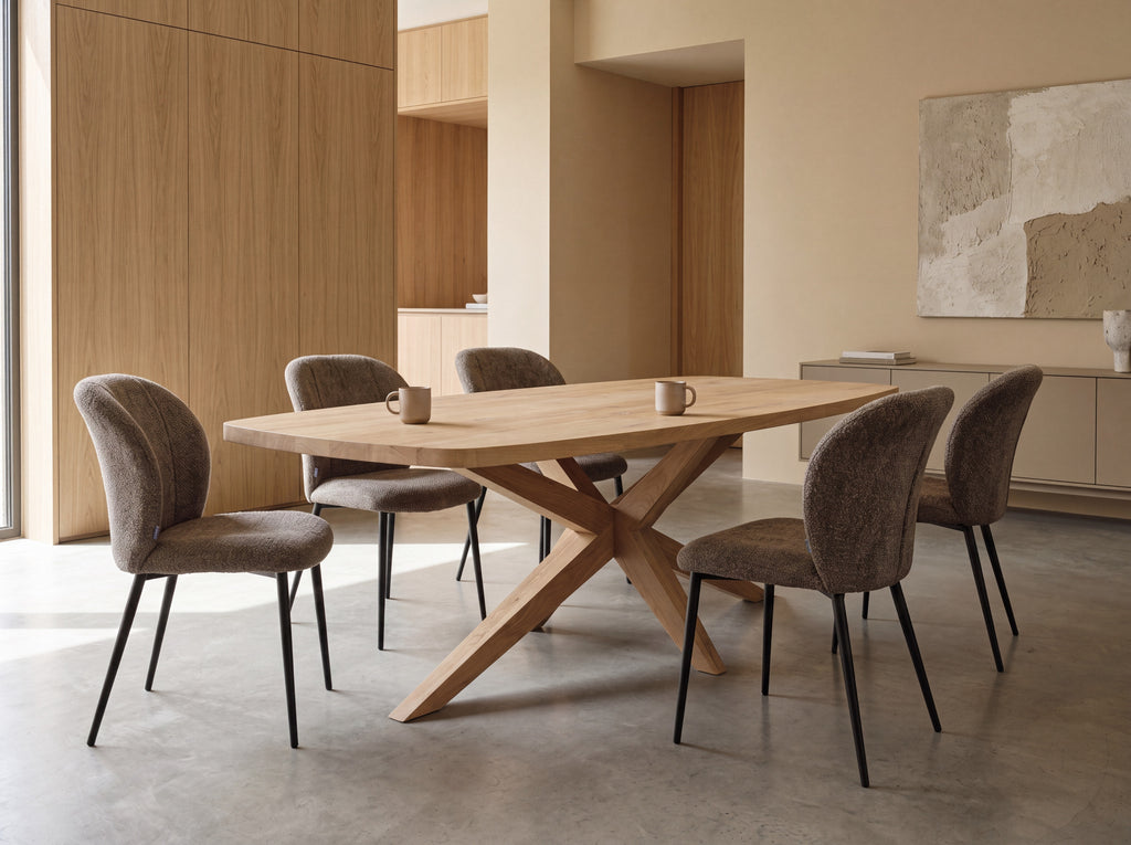 Deens ovale eiken eettafel Anja