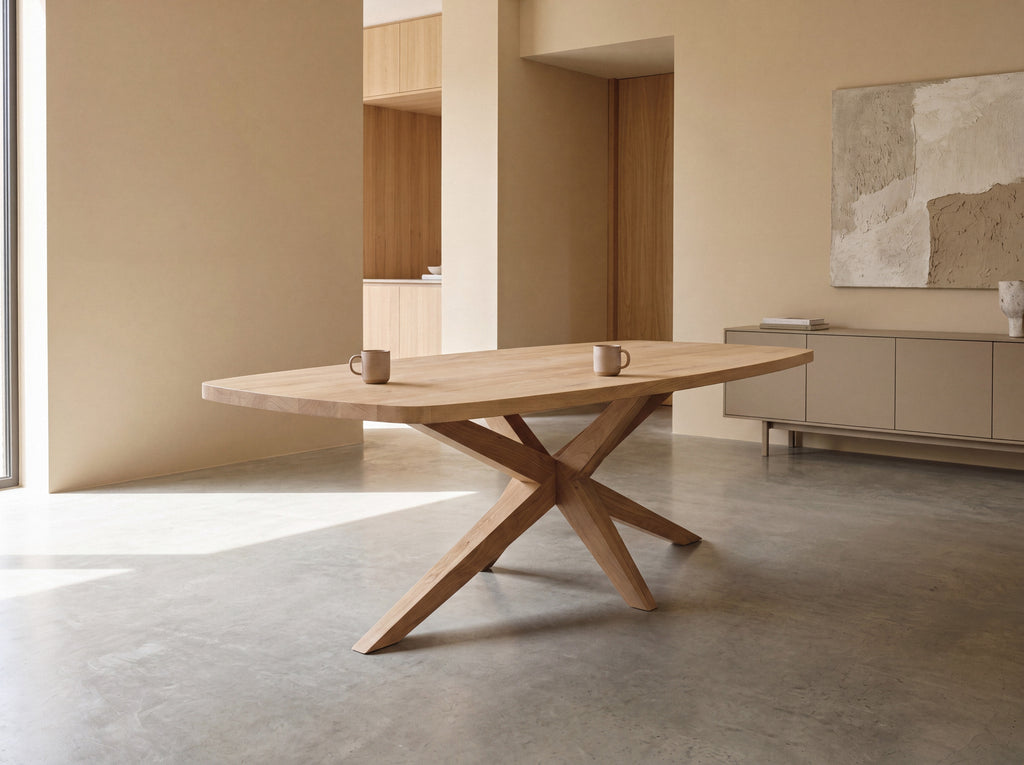 Deens ovale eiken eettafel Anja