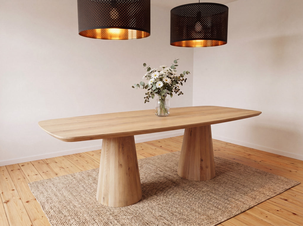 Deens ovale eiken eettafel Sif