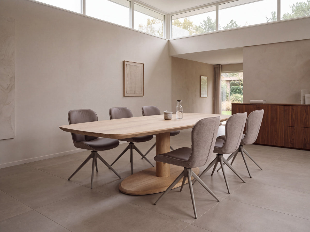 Deens ovale eiken eettafel Bodie