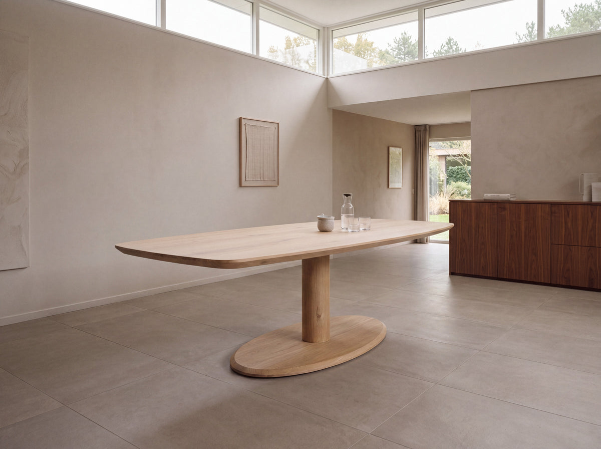 Deens ovale eiken eettafel Bodie