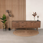 Eiken dressoir Cali smoked 220cm