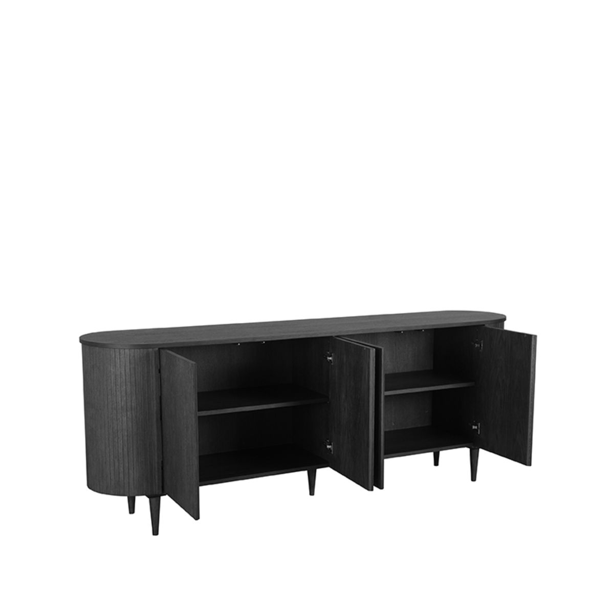 Eiken dressoir Oliva zwart 220cm