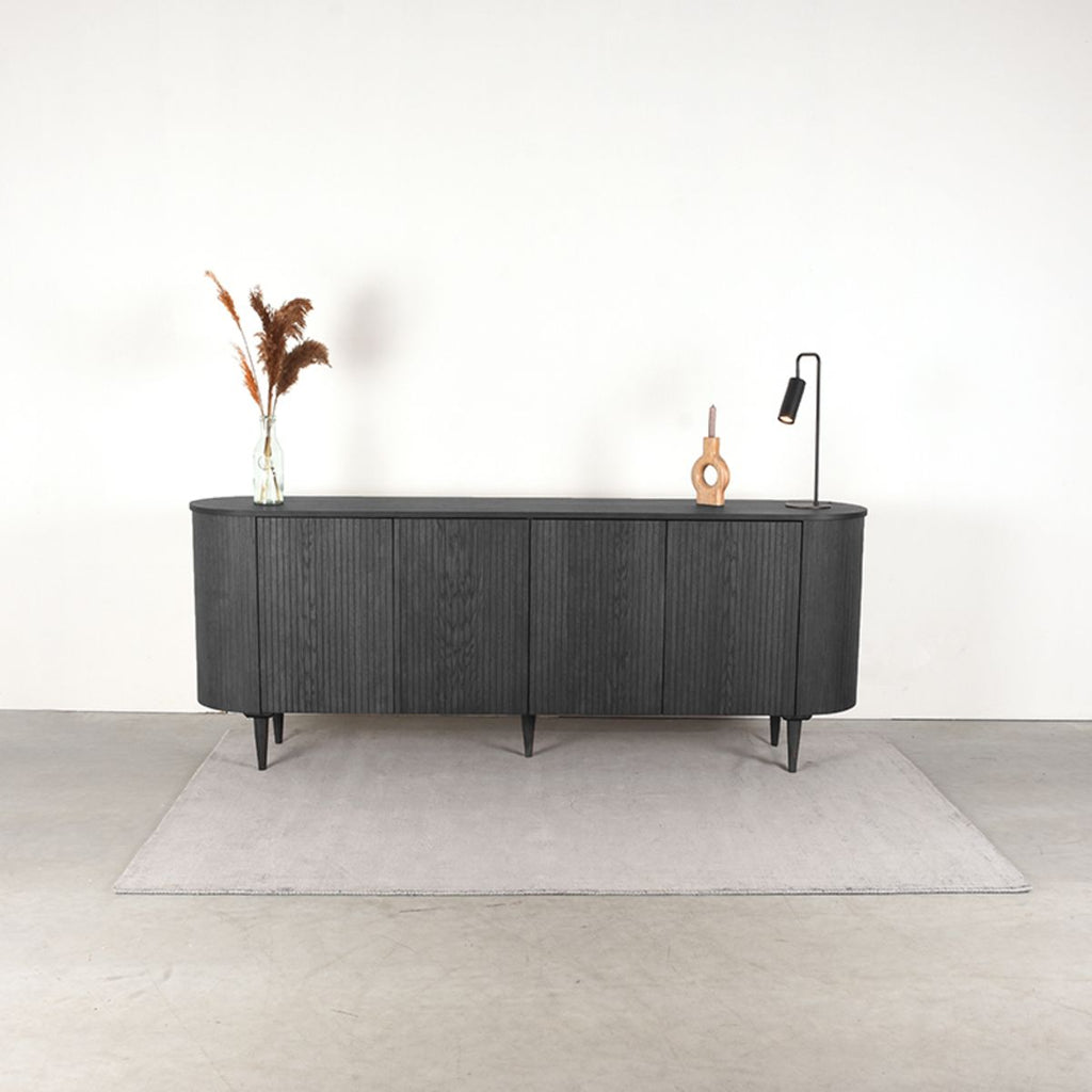 Eiken dressoir Oliva zwart 220cm