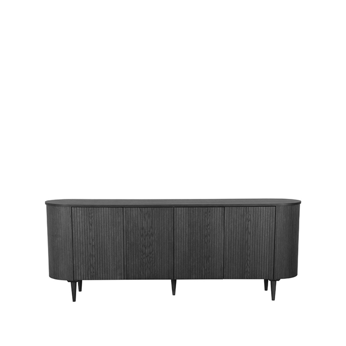 Eiken dressoir Oliva zwart 220cm