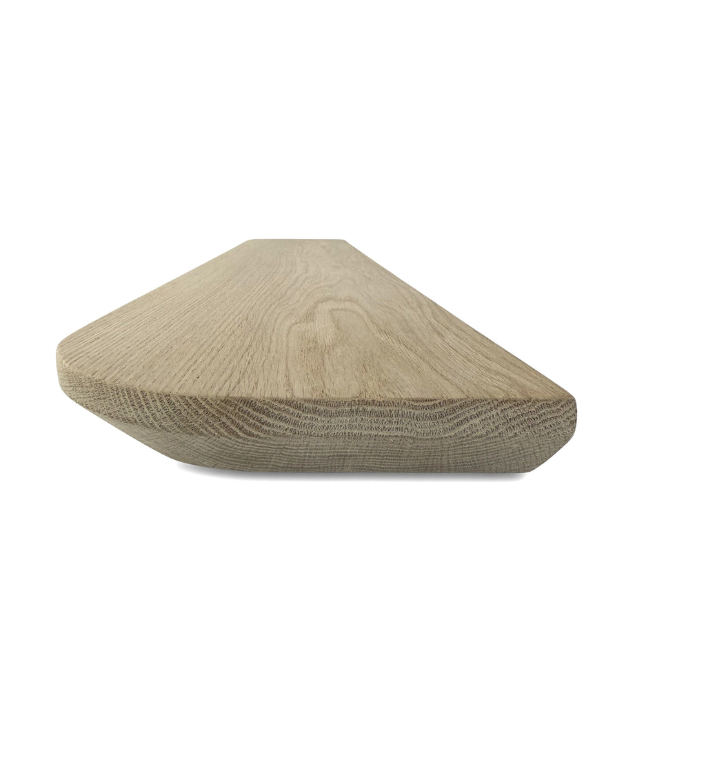 Eiken wandplank afgerond 40mm