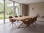 Eiken boomstam eettafel Egor