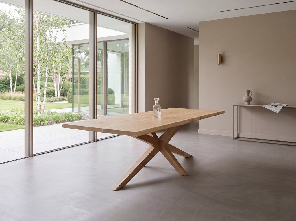 Eiken boomstam eettafel Egor