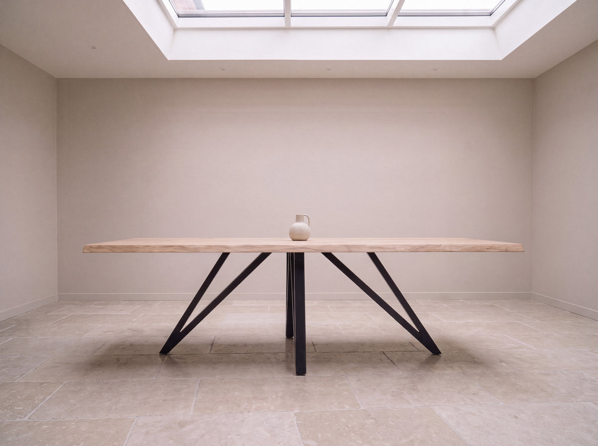 Eiken boomstam eettafel Isak