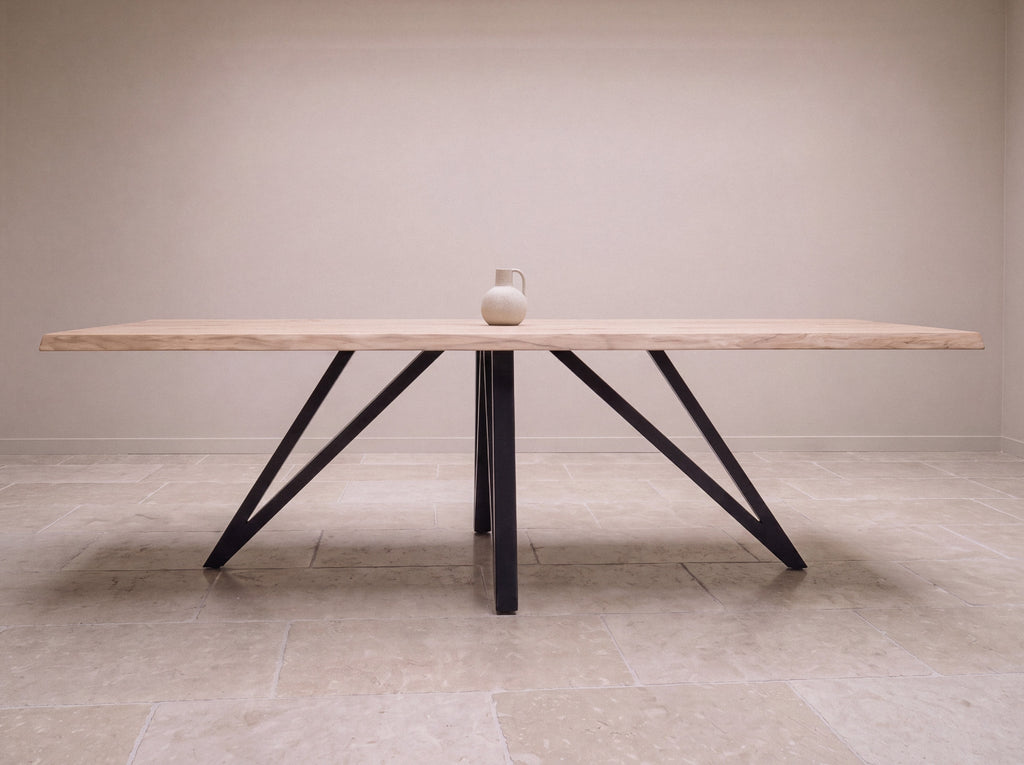 Eiken boomstam eettafel Isak