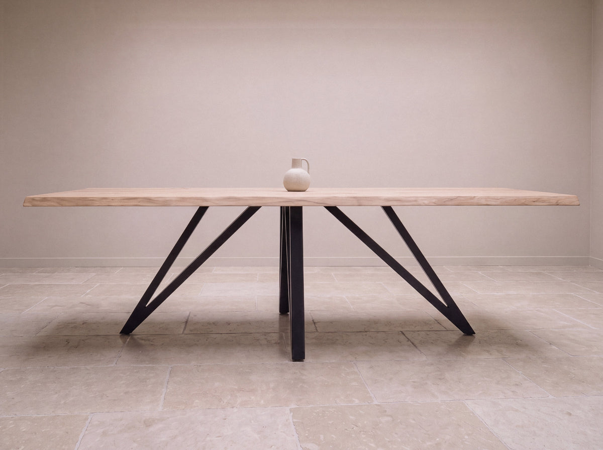 Eiken boomstam eettafel Isak