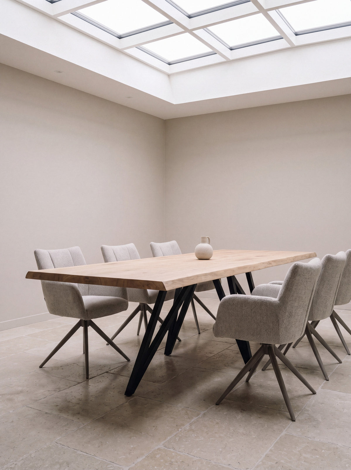 Eiken boomstam eettafel Isak