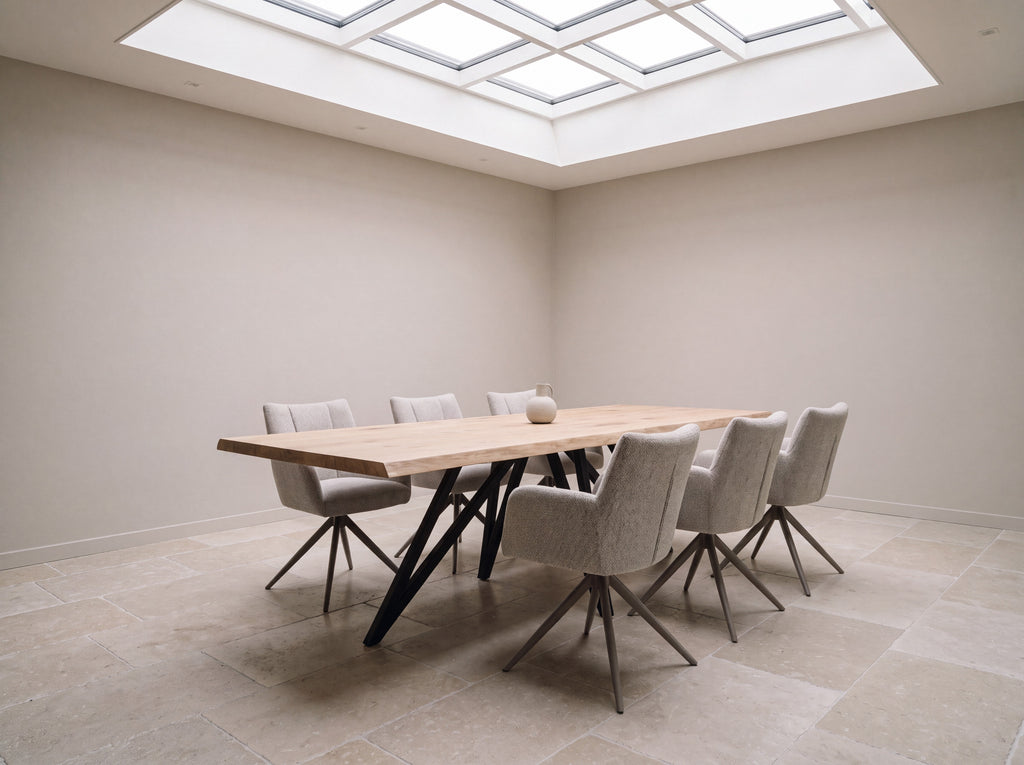 Eiken boomstam eettafel Isak