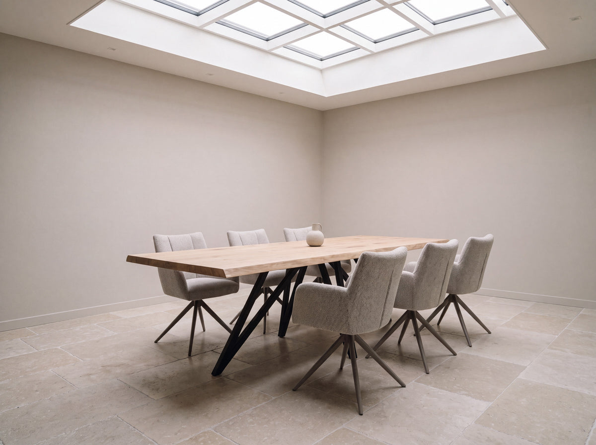 Eiken boomstam eettafel Isak