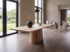 Eiken boomstam eettafel Petter