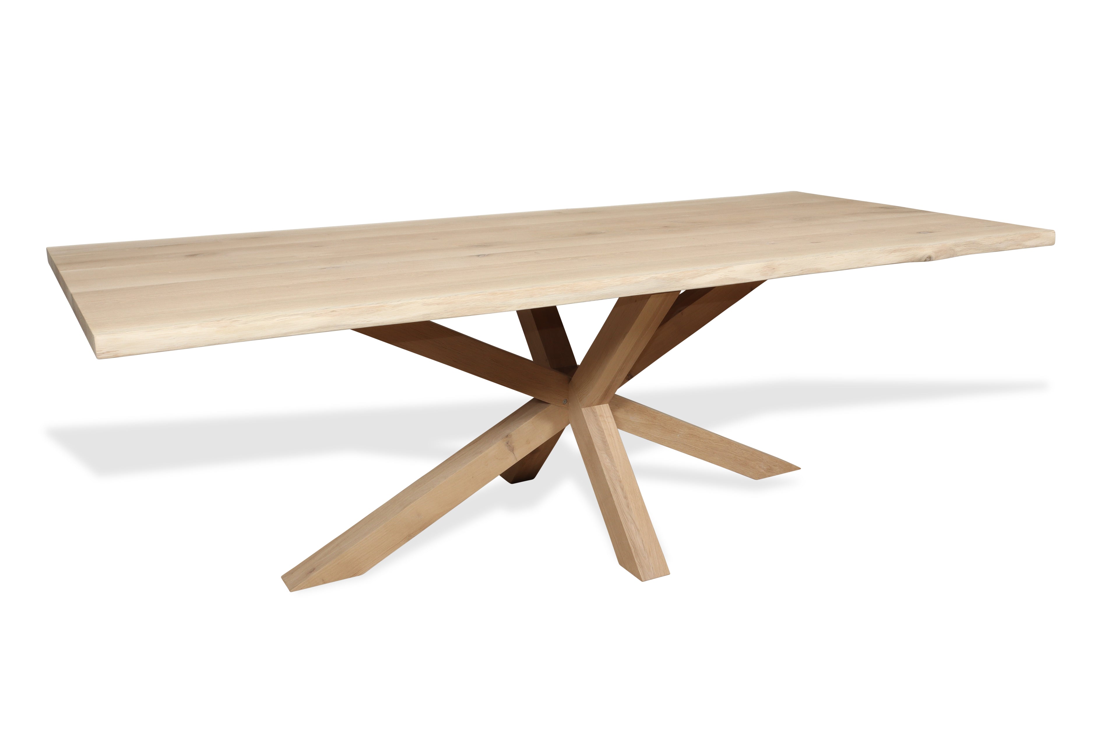 Eiken boomstam eettafel Jeppe