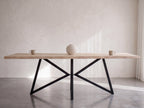 Eiken boomstam eettafel Hannah