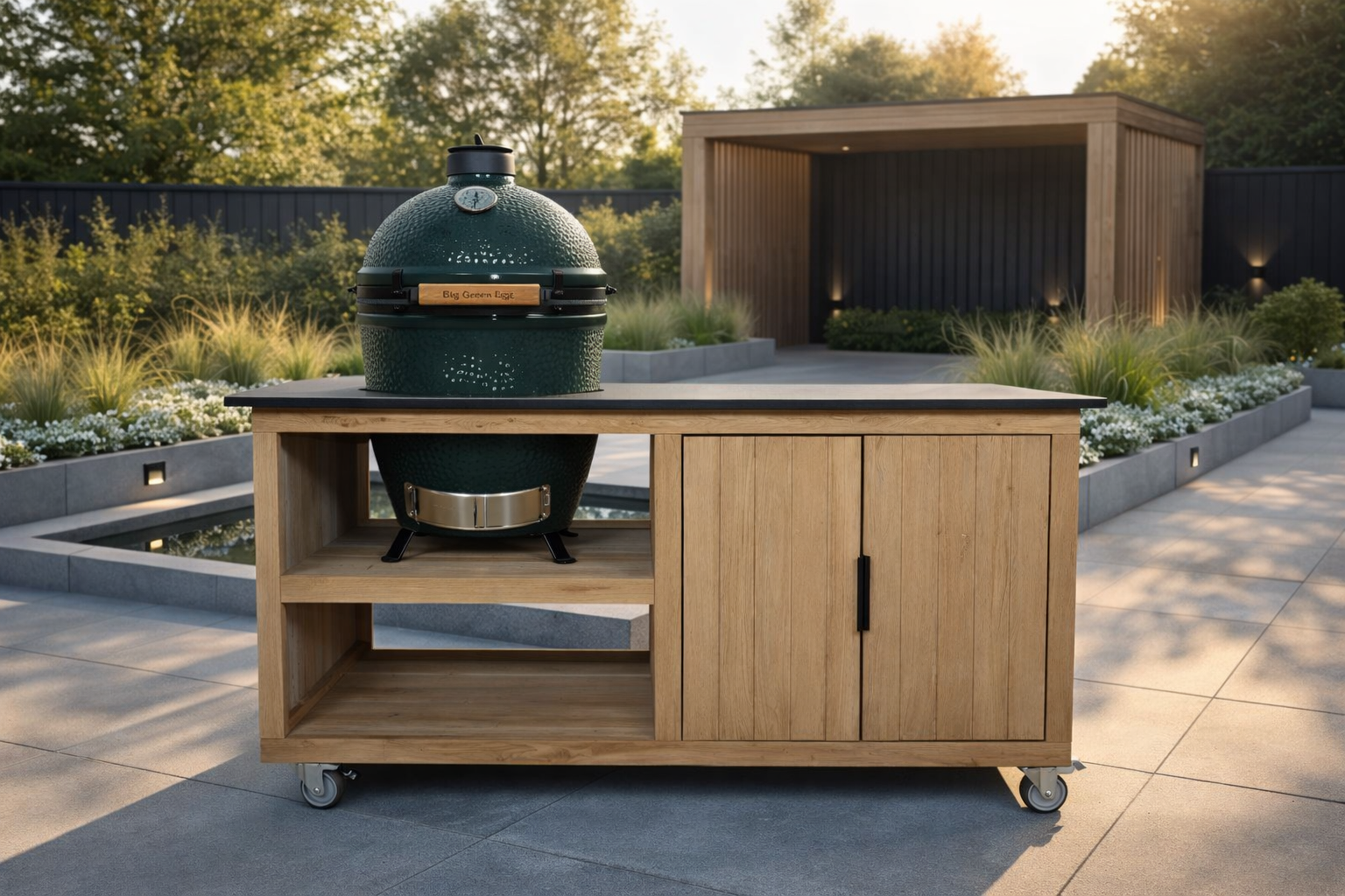 Eiken buitenkeuken Compact - Barbecue tafel