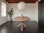 Plat ovale eiken eettafel Selma