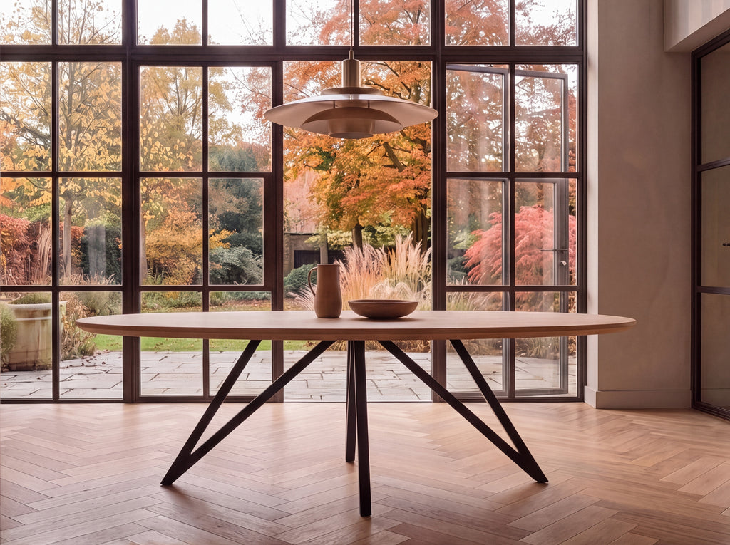 Ovale eiken eettafel Nissa