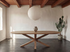 Plat ovale eiken eettafel Selma