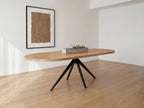 Plat ovale eiken eettafel Eevi