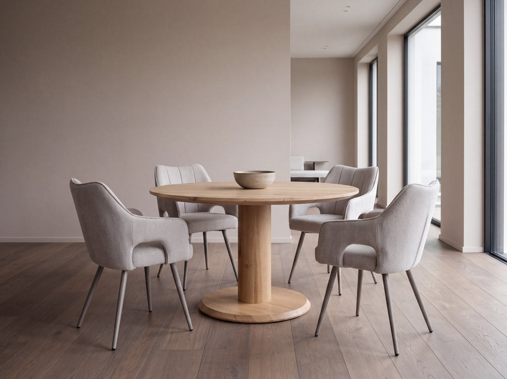 Eiken ronde eettafel Ayla