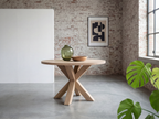 Eiken ronde eettafel Pontus