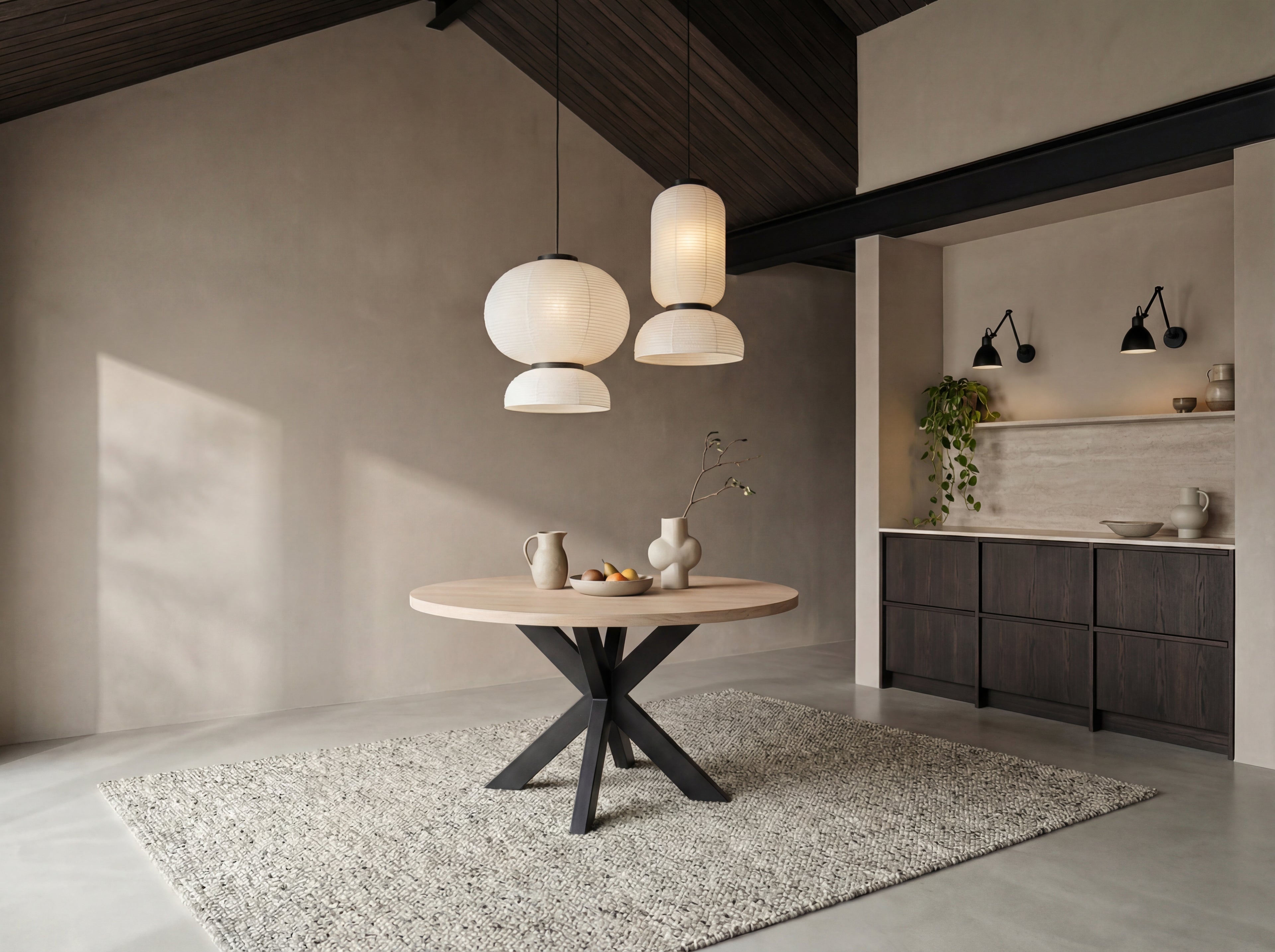 Eiken ronde eettafel Teodor