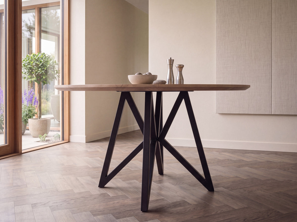 Eiken ronde eettafel Viggo