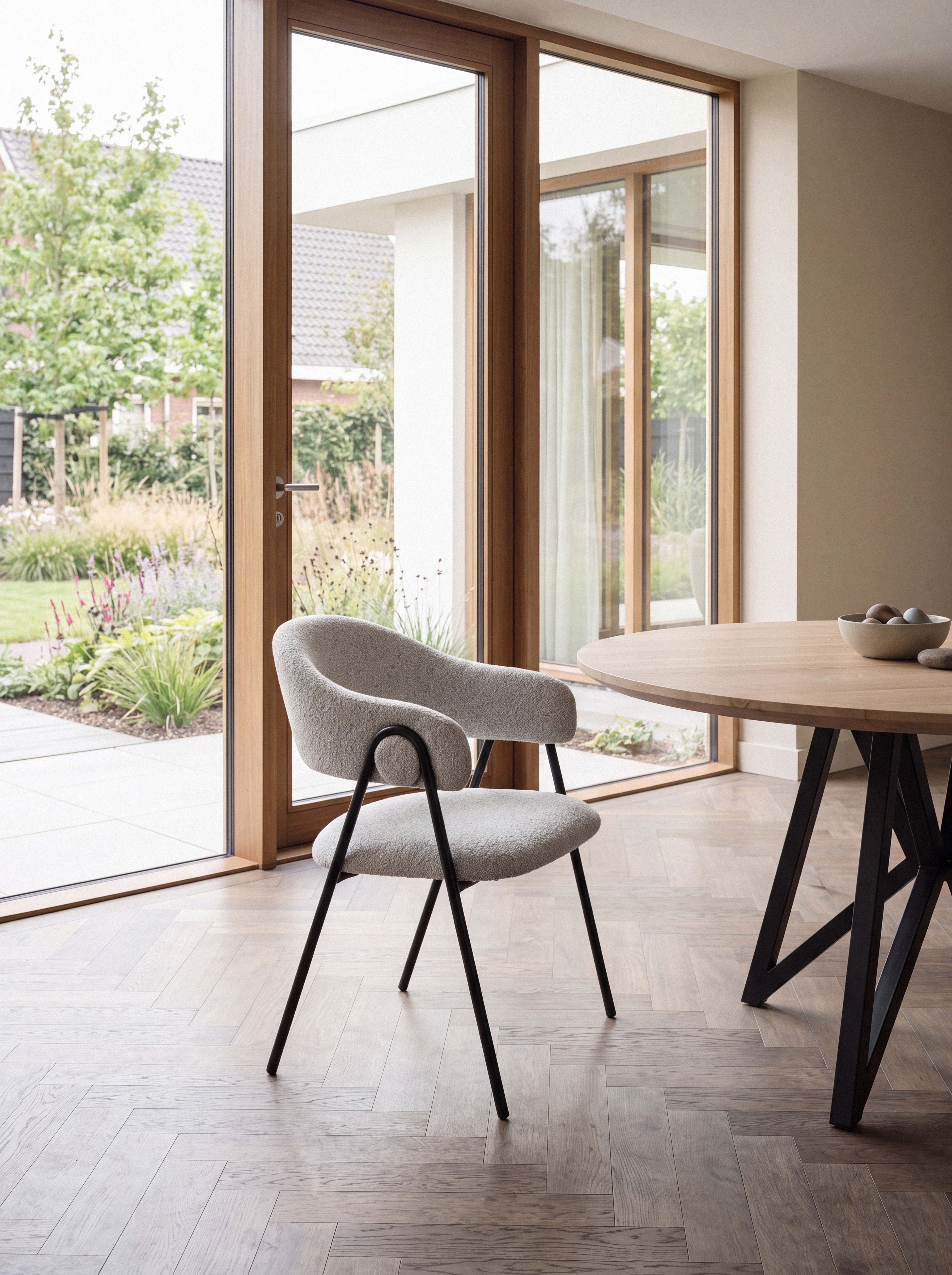 Eiken ronde eettafel Viggo