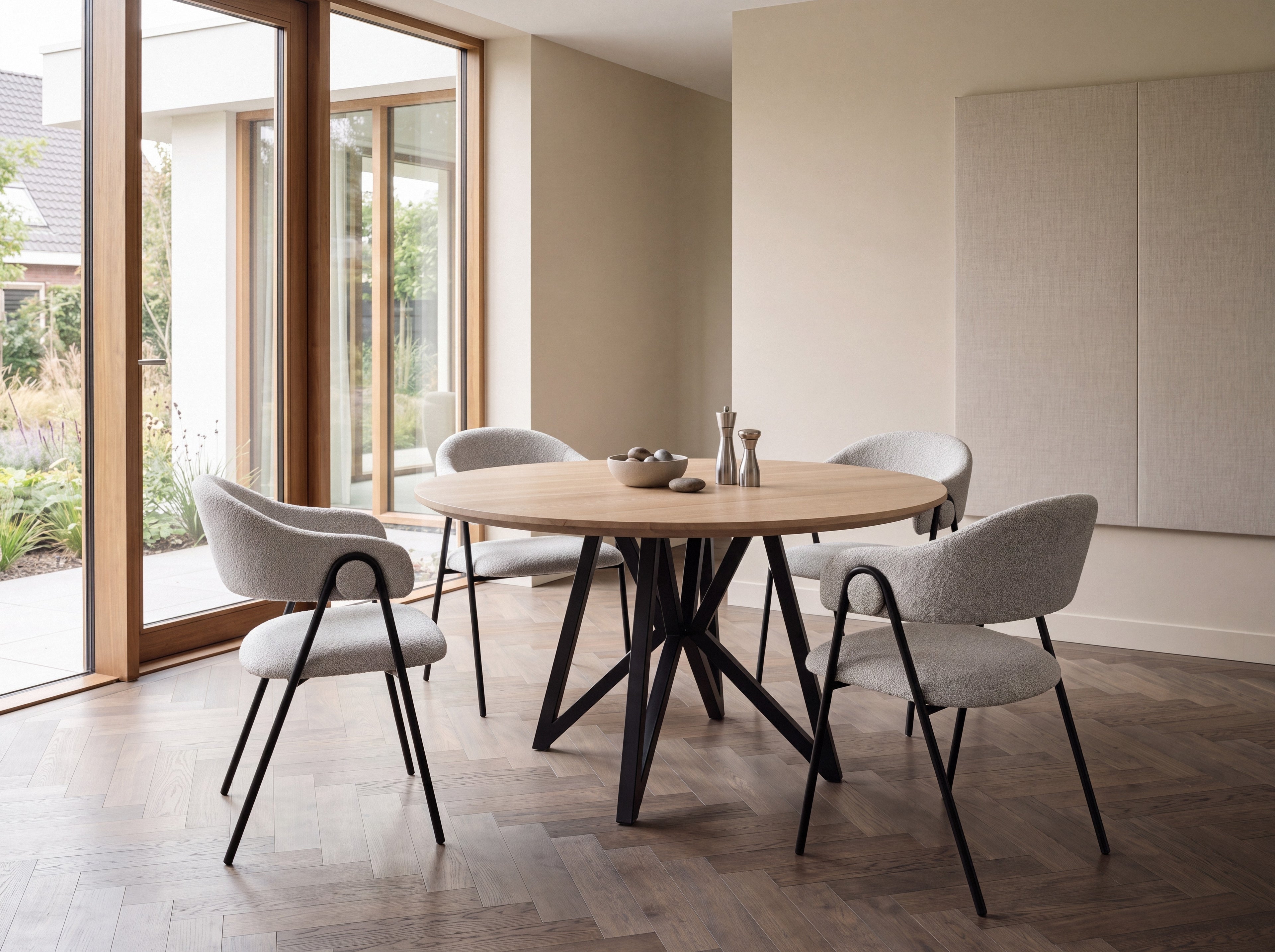 Eiken ronde eettafel Viggo