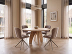 Eiken ronde eettafel Yara