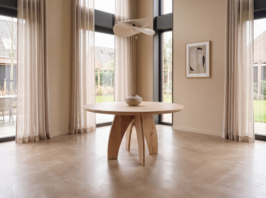 Eiken ronde eettafel Yara