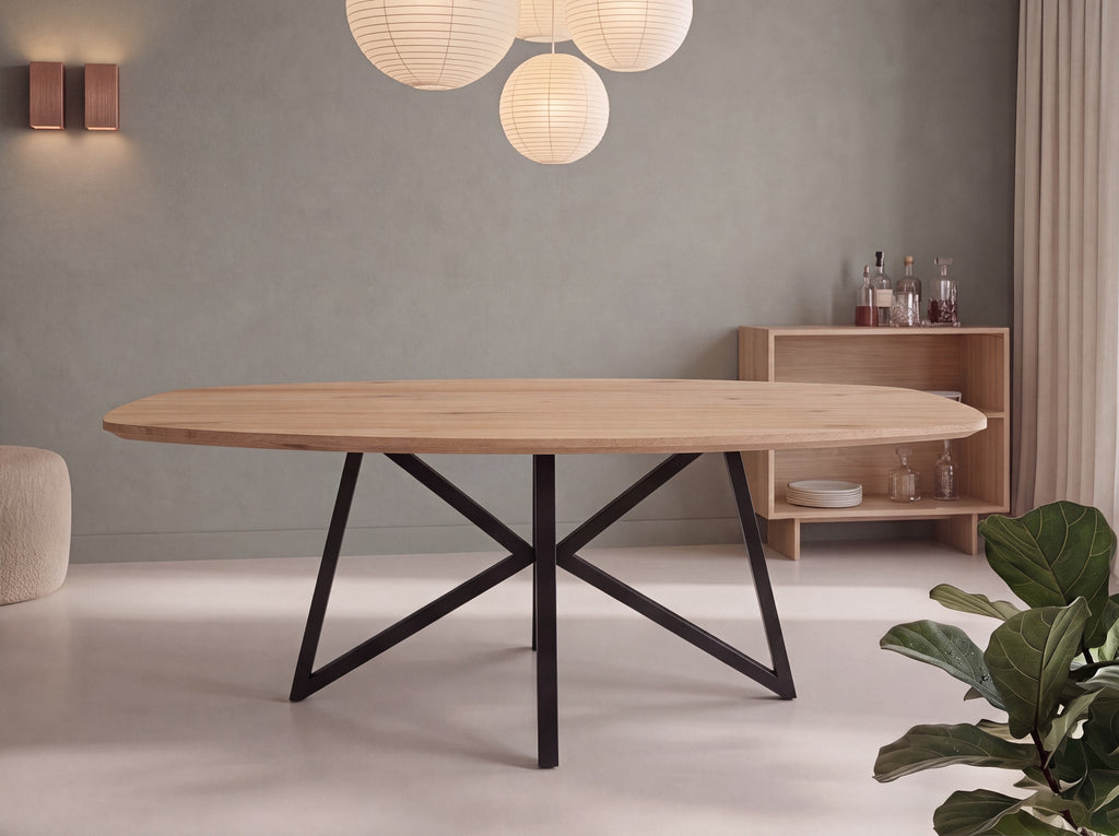 Zweeds ovale eiken eettafel Arnora