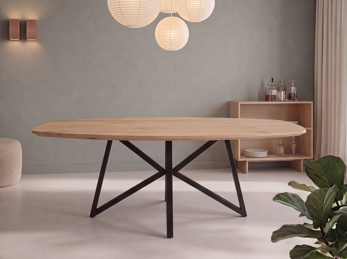 Zweeds ovale eiken eettafel Arnora