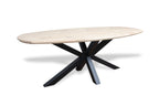 Zweeds ovale eiken eettafel Eino