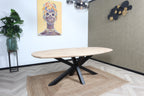 Zweeds ovale eiken eettafel Eino