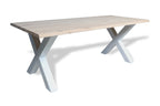 Eiken boomstam eettafel Emelie