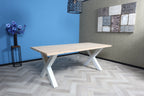Eiken boomstam eettafel Emelie