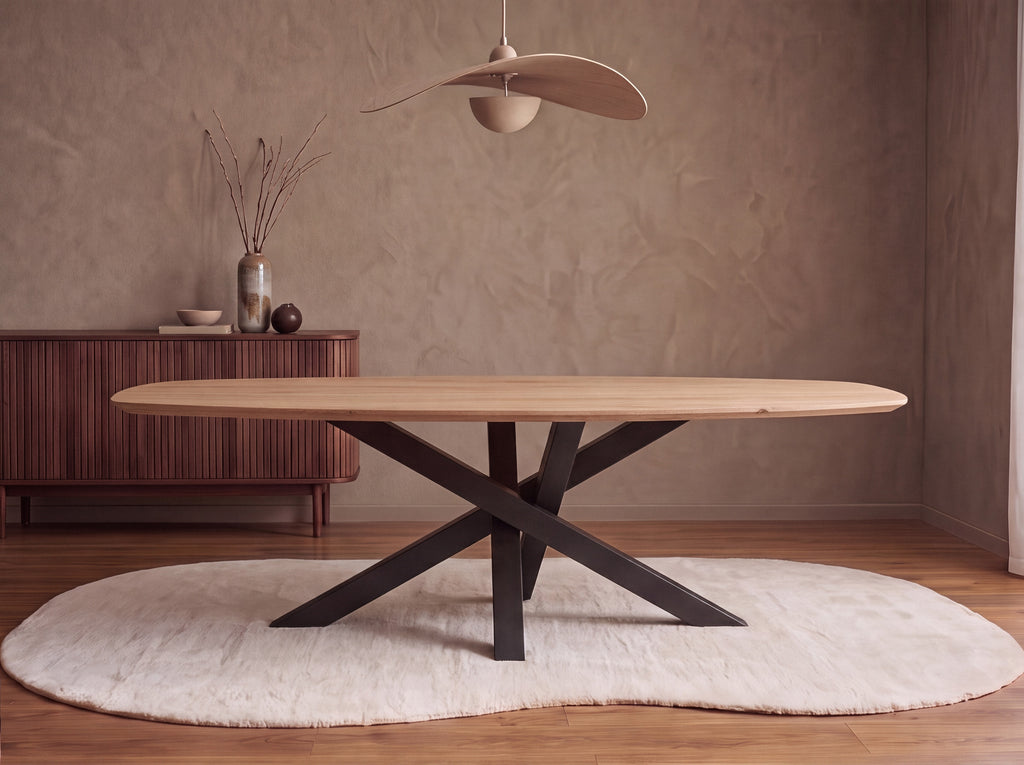 Zweeds ovale eiken eettafel Esben