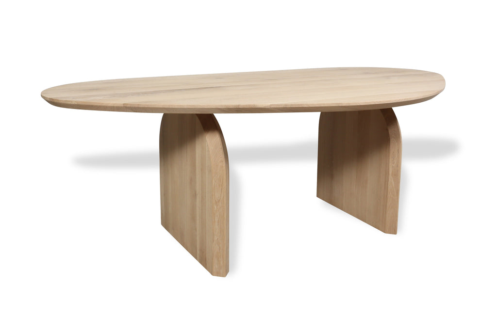 Organische eiken eettafel Fylkir