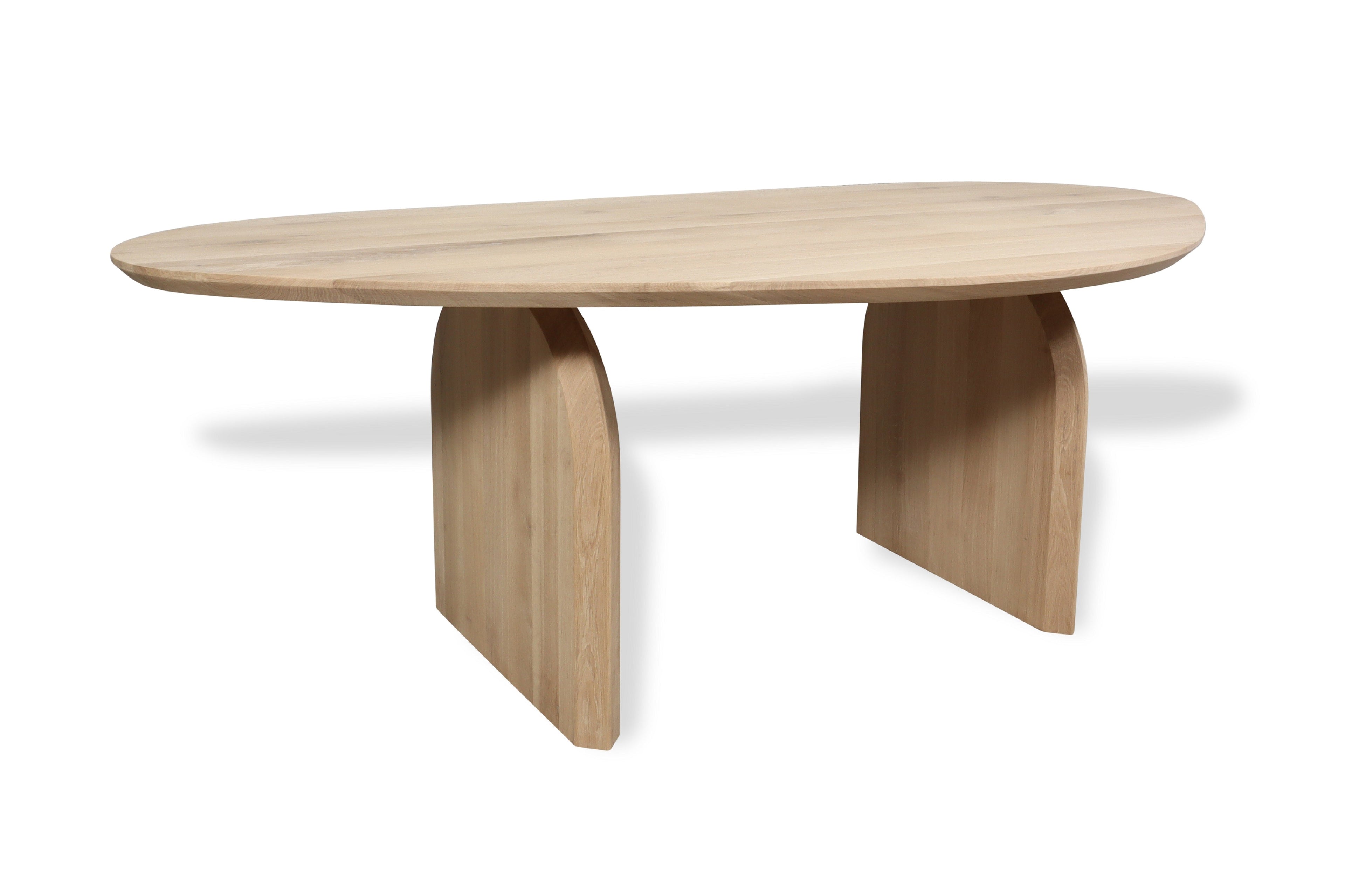Organische eiken eettafel Fylkir