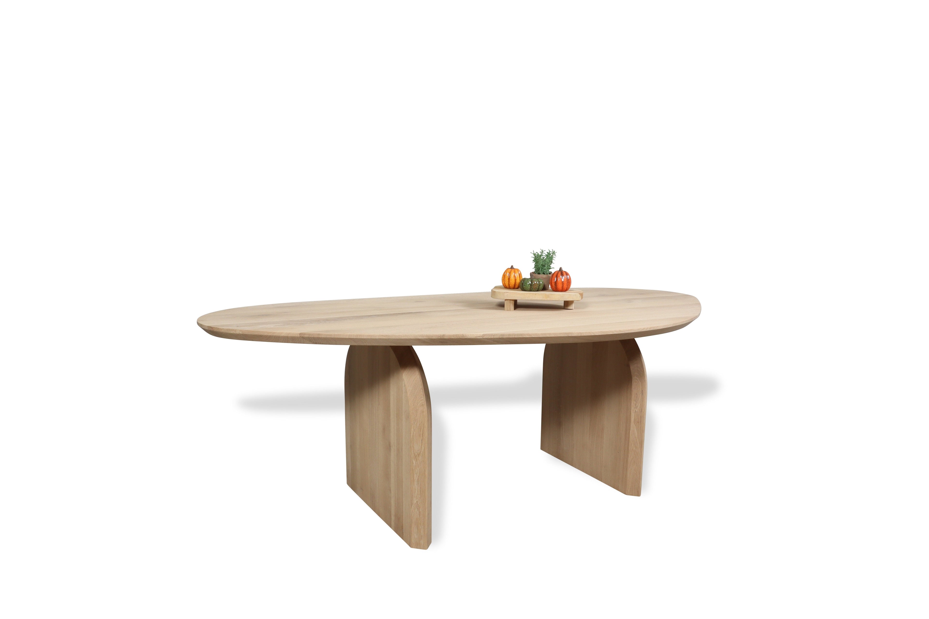 Organische eiken eettafel Fylkir