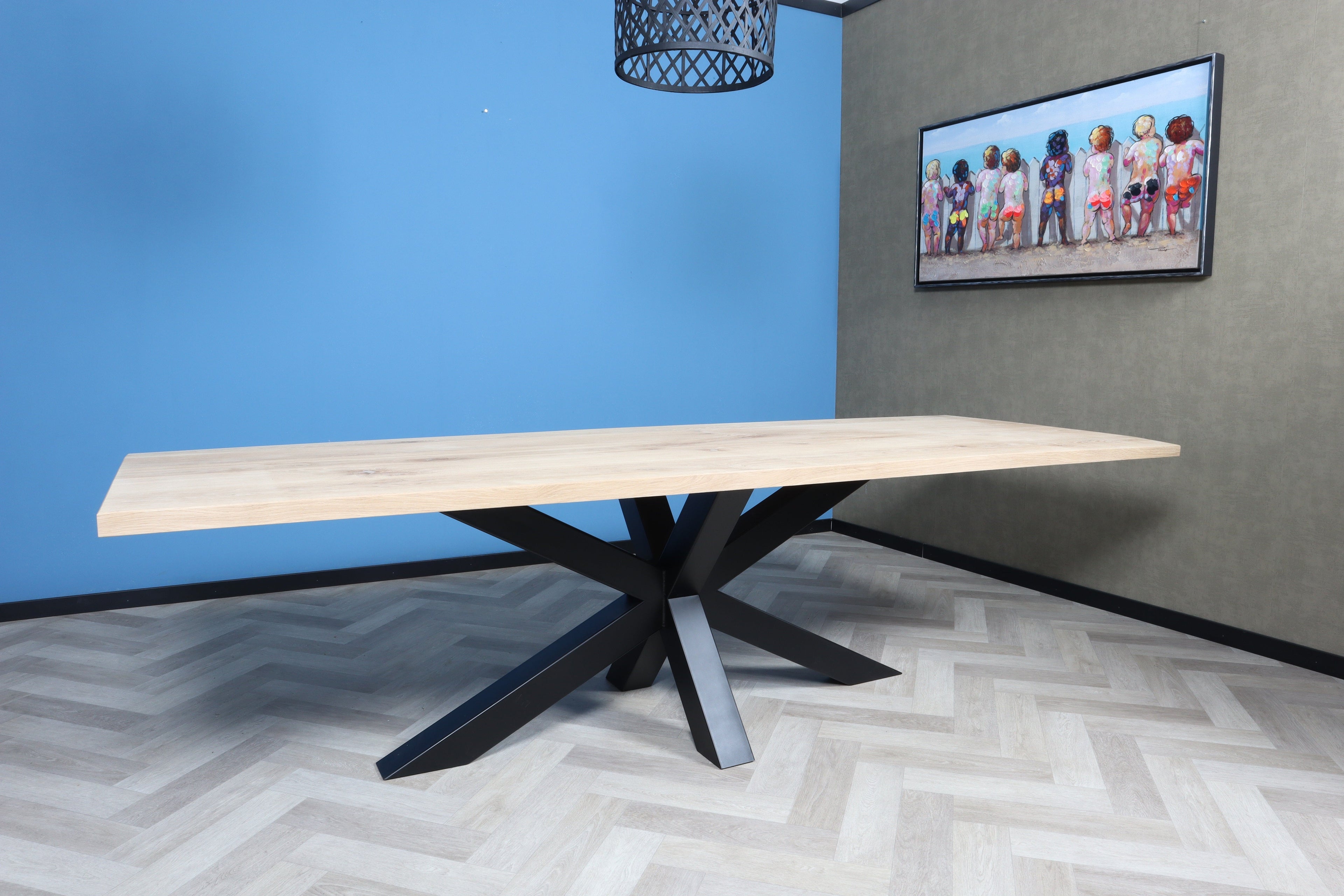 Rechthoekige eiken eettafel Hakon