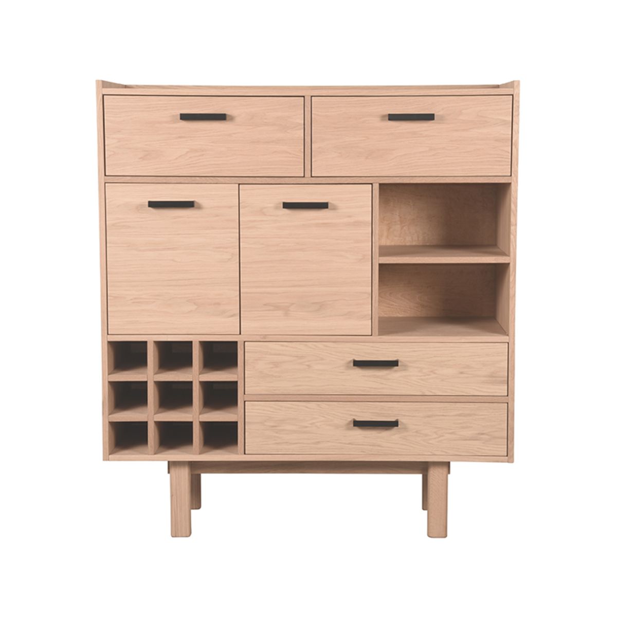 Eiken ladekast Cali naturel