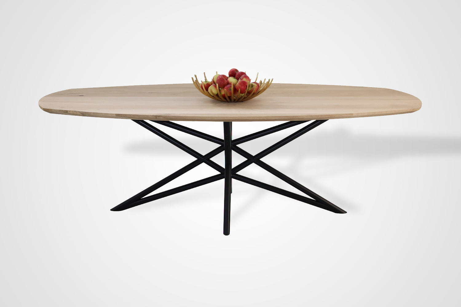 Eiken Zweeds ovaal tafelblad 40mm