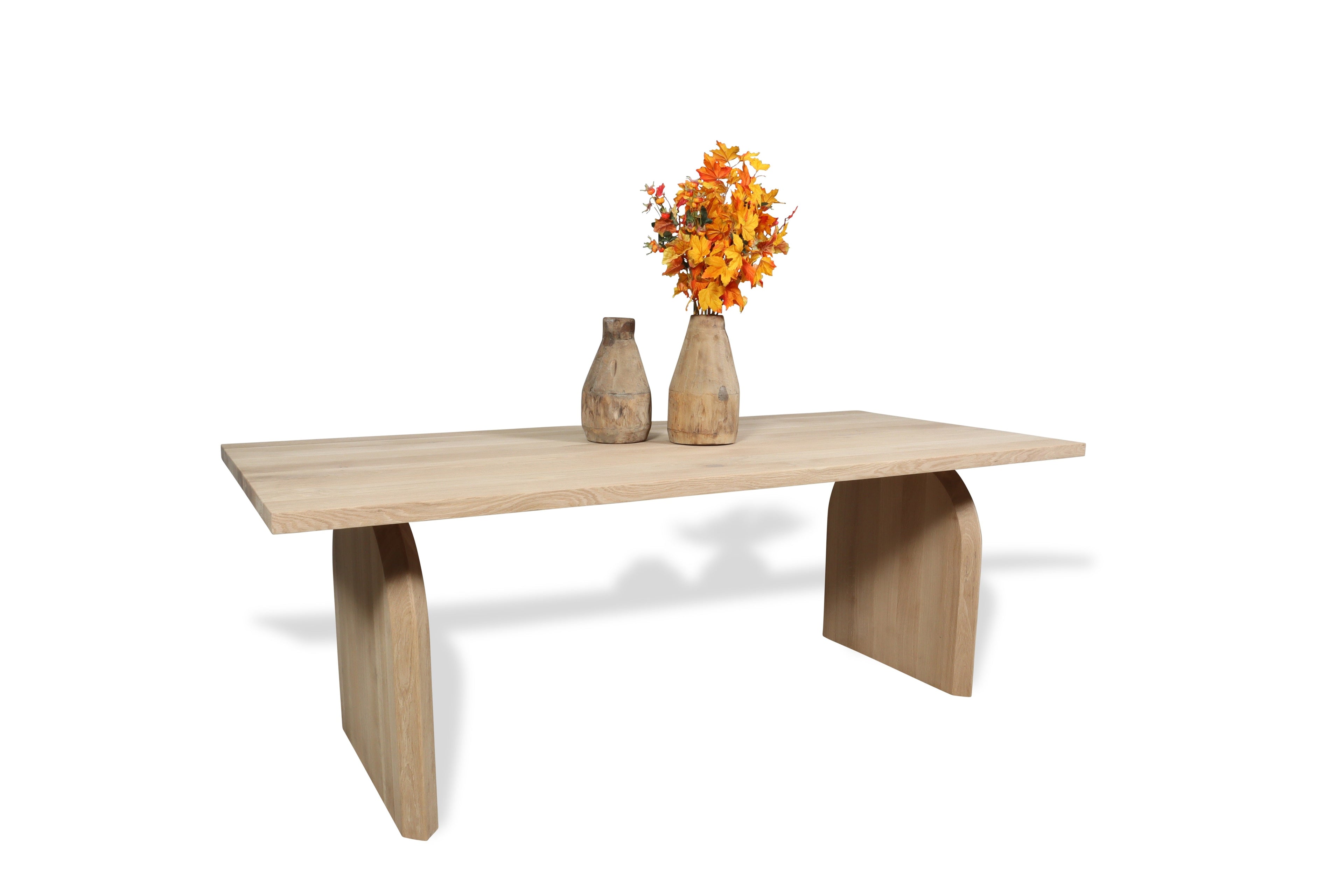 Rechthoekige eiken eettafel Aleiga